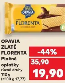Kaufland OPAVIA ZLATÉ FLORENTA Plněné oplatky nabídka
