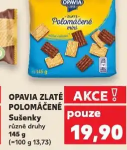 Kaufland OPAVIA ZLATÉ POLOMÁČENÉ Sušenky nabídka