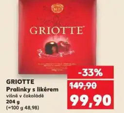 Kaufland GRIOTTE Pralinky s likérem nabídka