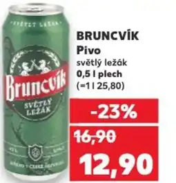 Kaufland BRUNCVÍK Pivo nabídka
