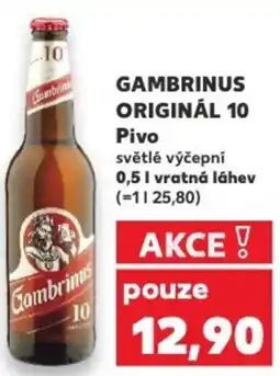 Kaufland GAMBRINUS ORIGINÁL 10 Pivo nabídka