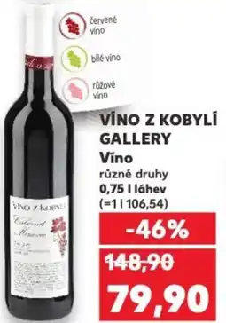 Kaufland VÍNO Z KOBYLÍ GALLERY Vino nabídka