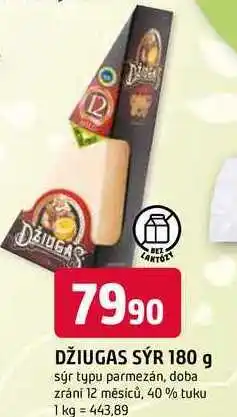 Trefa DŽIUGAS SÝR 180 g sýr typu parmezán nabídka