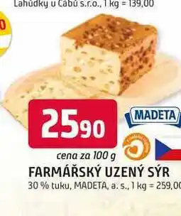 Trefa MADETA FARMÁŘSKÝ UZENÝ SÝR 30% tuku nabídka