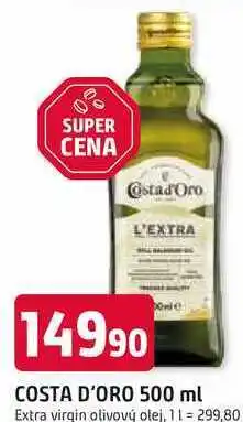 Trefa COSTA D'ORO 500 ml Extra virgin olivový olej nabídka