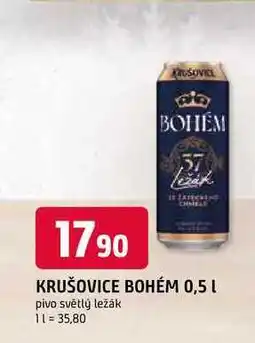 Trefa KRUŠOVICE BOHÉM 0,5 L pivo světlý ležák nabídka