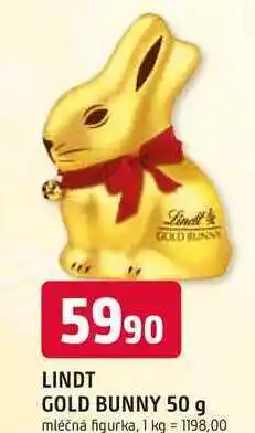 Trefa LINDT GOLD BUNNY 50 g mléčná figurka nabídka