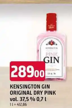 Trefa KENSINGTON GIN ORIGINAL DRY PINK vol. 37,5% nabídka