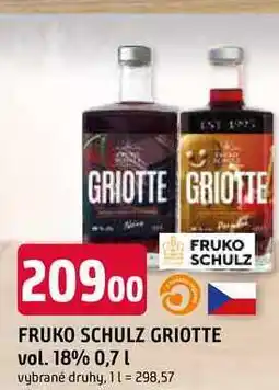 Trefa FRUKO SCHULZ GRIOTTE vol. 18% nabídka