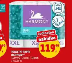Penny Market TOALETNÍ PAPÍR HARMONY XX 3vrstvý, 24 rolí nabídka
