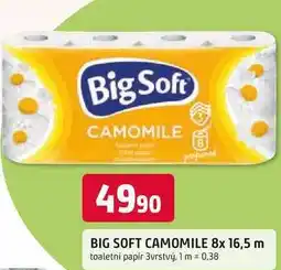 Trefa BIG SOFT CAMOMILE 8x 16,5 m 3vrstvý toaletní papír nabídka