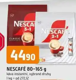 Trefa NESCAFÉ 80-165 g káva instantní, vybrané druhy nabídka