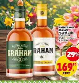 Penny Market WHISKEY JOHN GRAHAM, MEDOVÝ LIKÉR nabídka