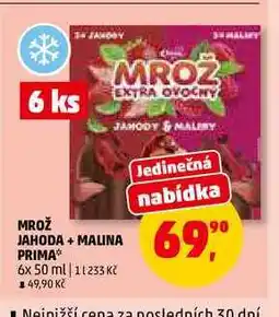Penny Market MROŽ JAHODA + MALINA PRIMA, 6x 50 ml nabídka