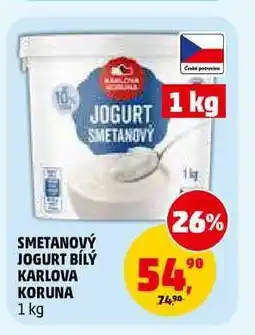 Penny Market SMETANOVÝ JOGURT BÍLÝ KARLOVA KORUNA nabídka
