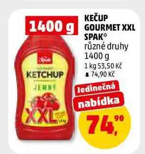 Penny Market KEČUP GOURMET XXL SPAK nabídka