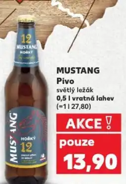 Kaufland MUSTANG Pivo světlý ležák nabídka