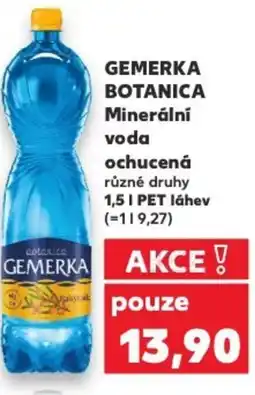 Kaufland GEMERKA BOTANICA Minerální voda ochucená nabídka