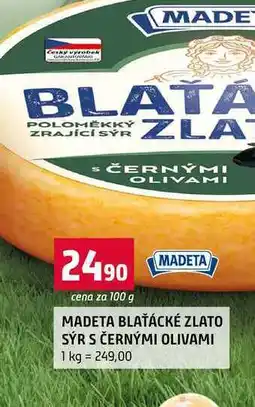 Terno MADETA MADETA BLAŤÁCKÉ ZLATO SÝR S ČERNÝMI OLIVAMI nabídka