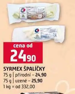 Terno SYRMEX ŠPALÍČKY 75 g přírodní 75 g uzené nabídka