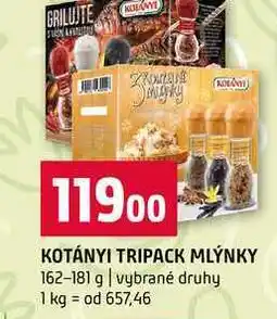 Terno KOTÁNYI TRIPACK MLÝNKY 162-181 g vybrané druhy nabídka