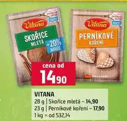Terno VITANA 28 g Skořice mletá 23 g Perníkové koření nabídka