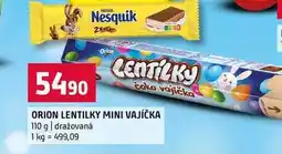 Terno ORION LENTILKY MINI VAJÍČKA 110 g dražovaná nabídka