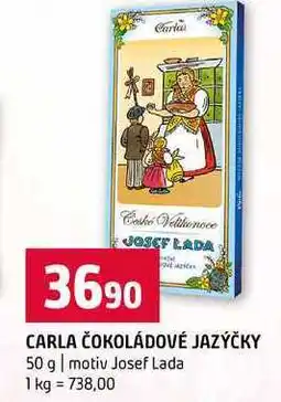 Terno CARLA ČOKOLÁDOVÉ JAZÝČKY 50 g motiv Josef Lada nabídka