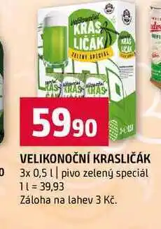 Terno VELIKONOČNÍ KRASLIČÁK 0 3x 0,5l pivo zelený speciál nabídka