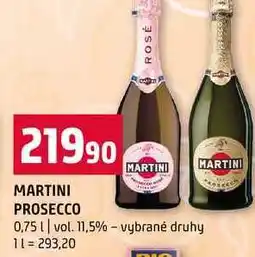 Terno MARTINI PROSECCO 0,75l vol. 11,5% vybrané druhy nabídka