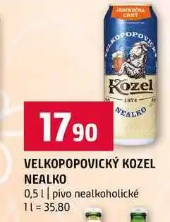 Terno VELKOPOPOVICKÝ KOZEL NEALKO 0,5l pivo nealkoholické nabídka
