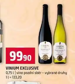 Terno VINIUM EXCLUSIVE 0,75l víno pozdní sběr vybrané druhy nabídka