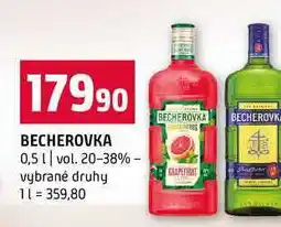Terno BECHEROVKA 0,5l vol. 20-38% vybrané druhy nabídka