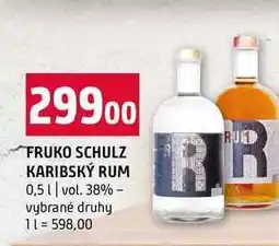 Terno FRUKO SCHULZ KARIBSKÝ RUM 0,5l vol. 38% vybrané druhy nabídka