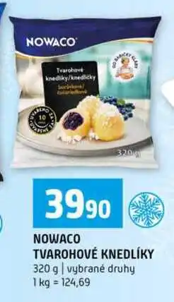 Terno NOWACO TVAROHOVÉ KNEDLÍKY 320 g vybrané druhy nabídka