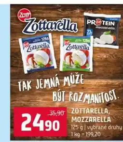 Terno ZOTTARELLA, MOZZARELLA 125 g vybrané druhy nabídka