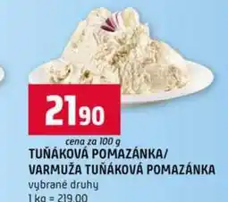 Terno TUŇÁKOVÁ POMAZÁNKA VARMUŽA TUŇÁKOVÁ POMAZÁNKA vybrané druhy nabídka