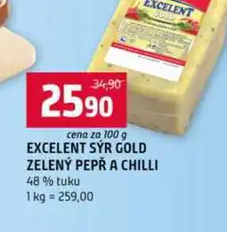Terno EXCELENT SÝR GOLD ZELENÝ PEPŘ A CHILLI 48 % tuku nabídka