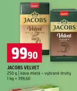 Terno JACOBS VELVET 250 g káva mletá vybrané druhy nabídka