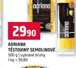 Terno ADRIANA TĚSTOVINY SEMOLINOVÉ 500 g vybrané druhy nabídka