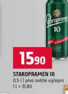 Terno STAROPRAMEN 10 0,5l pivo světlé výčepní nabídka