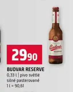 Terno BUDVAR RESERVE 0,33l pivo světlé silné pasterované nabídka