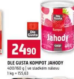 Terno DLE GUSTA KOMPOT JAHODY 400/160 g ve sladkém nálevu nabídka