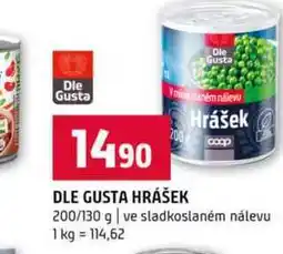 Terno DLE GUSTA HRÁŠEK 200/130 g ve sladkoslaném nálevu nabídka