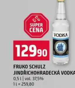 Terno FRUKO SCHULZ VODKA JINDŘICHOHRADECKÁ VODKA 0,5l vol. 37,5% nabídka