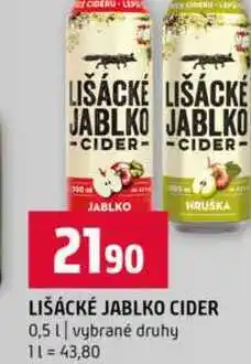 Terno LIŠÁCKÉ JABLKO CIDER 0,5l vybrané druhy nabídka