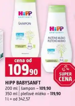 Terno HIPP BABYSANFT 200 ml šampon 350 ml pleťové mléko nabídka
