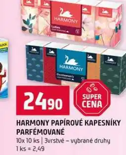 Terno HARMONY PAPÍROVÉ KAPESNÍKY PARFÉMOVANÉ 10x 10 ks 3vrstvé vybrané druhy nabídka