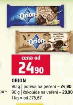 Terno ORION 90 g poleva na pečení 90 g čokoláda na vaření nabídka