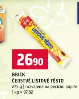 Terno BRICK ČERSTVÉ LISTOVÉ TĚSTO 275 g rozválené na pečícím papíře nabídka